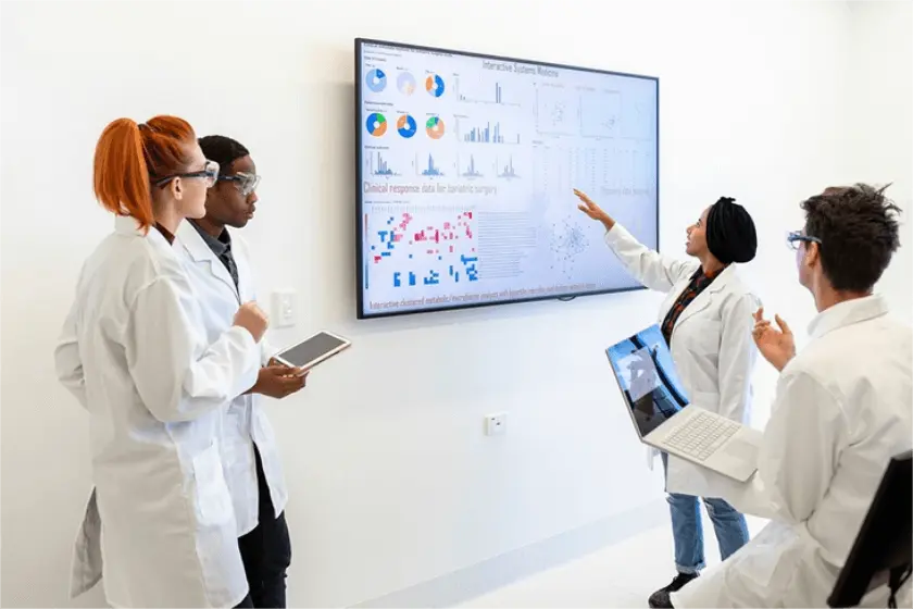 interactive flat panel in hospital